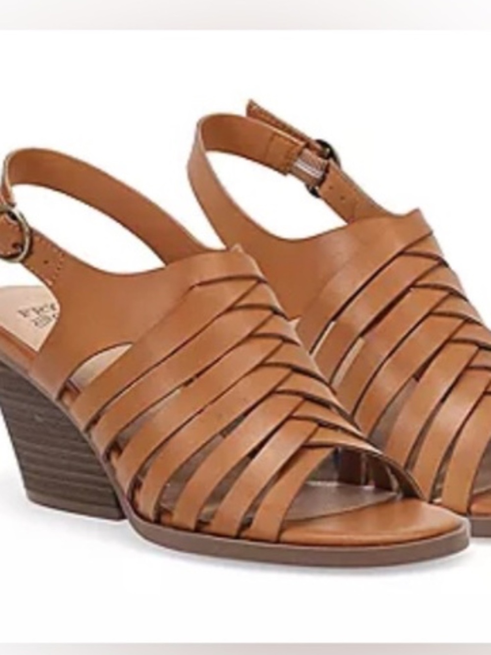 NEW Frye And Co. Sandals Size 9.5 Med  Shoes Galia Tan Strappy Heel